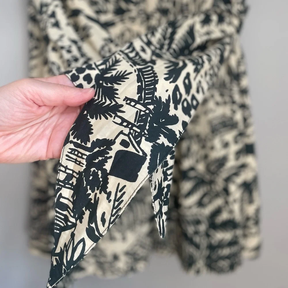 ❤️SOLD Corey Lynn Carter Anthropologie Tropical Vacation Painterly Cotton Skirt - Picture 7 of 15